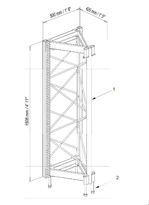 Mast sections SC1000