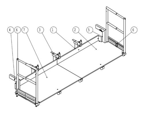 Bricklayer's extension set 0,55 - 0,85 x 3.2 m